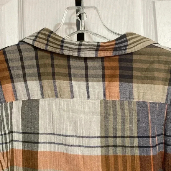 Banana Republic mens plaid cotton button down untucked slim fit shirt size SMALL - Picture 9 of 12